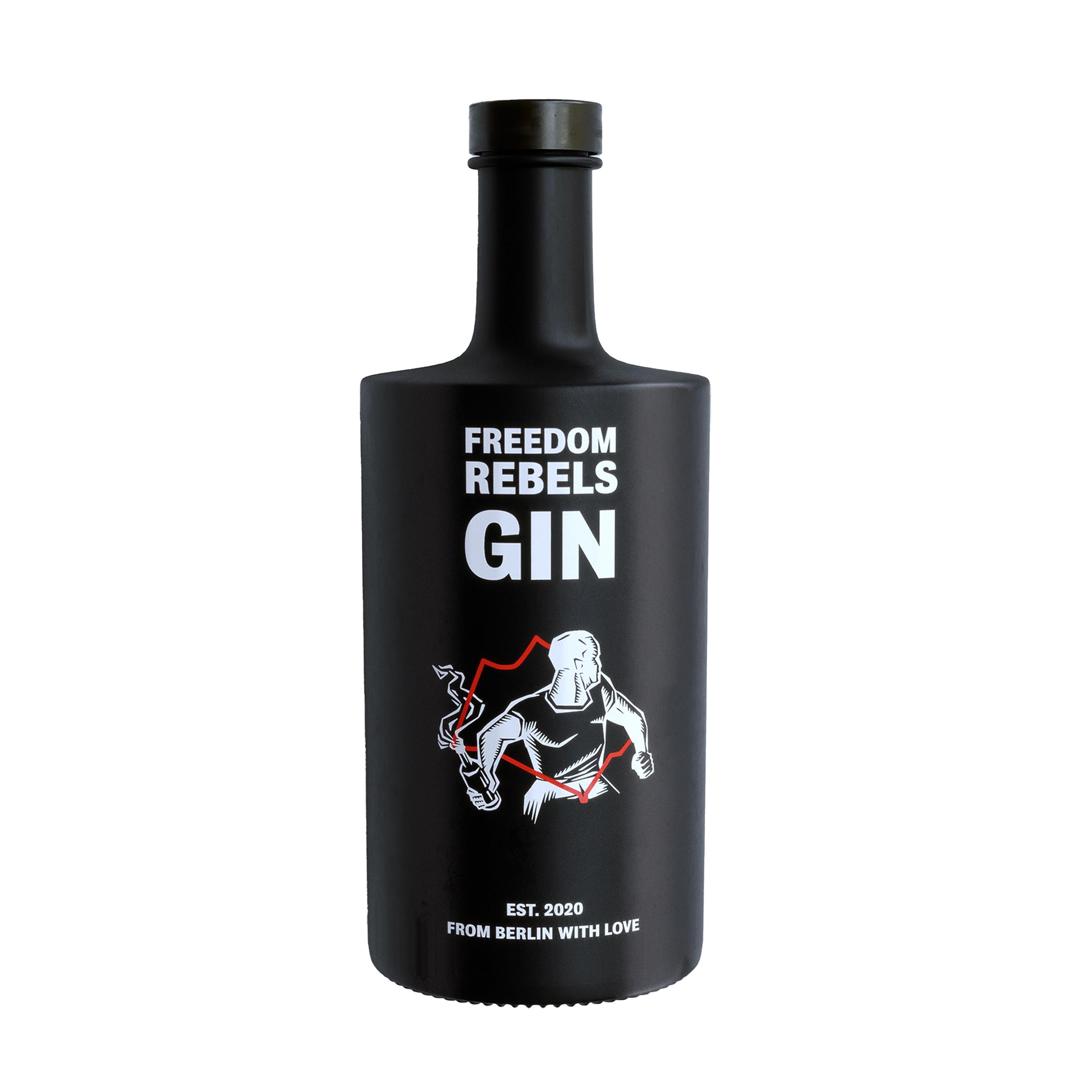 FREEDOM REBELS GIN – From Berlin with Love – Premium Craft Gin – 3-fach destilliert und besonders smooth – vielfach prämiert – Mit 10 Bio-Botanicals in Small Batches destilliert – 0.5l – 50%