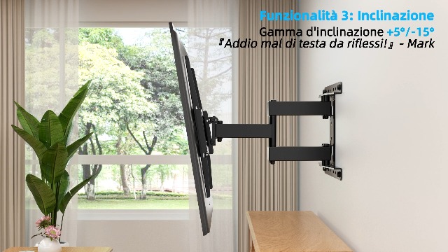 WeMount FM600 TV Stand Rotatable and Tilt Wall Mount for TVs up to 82