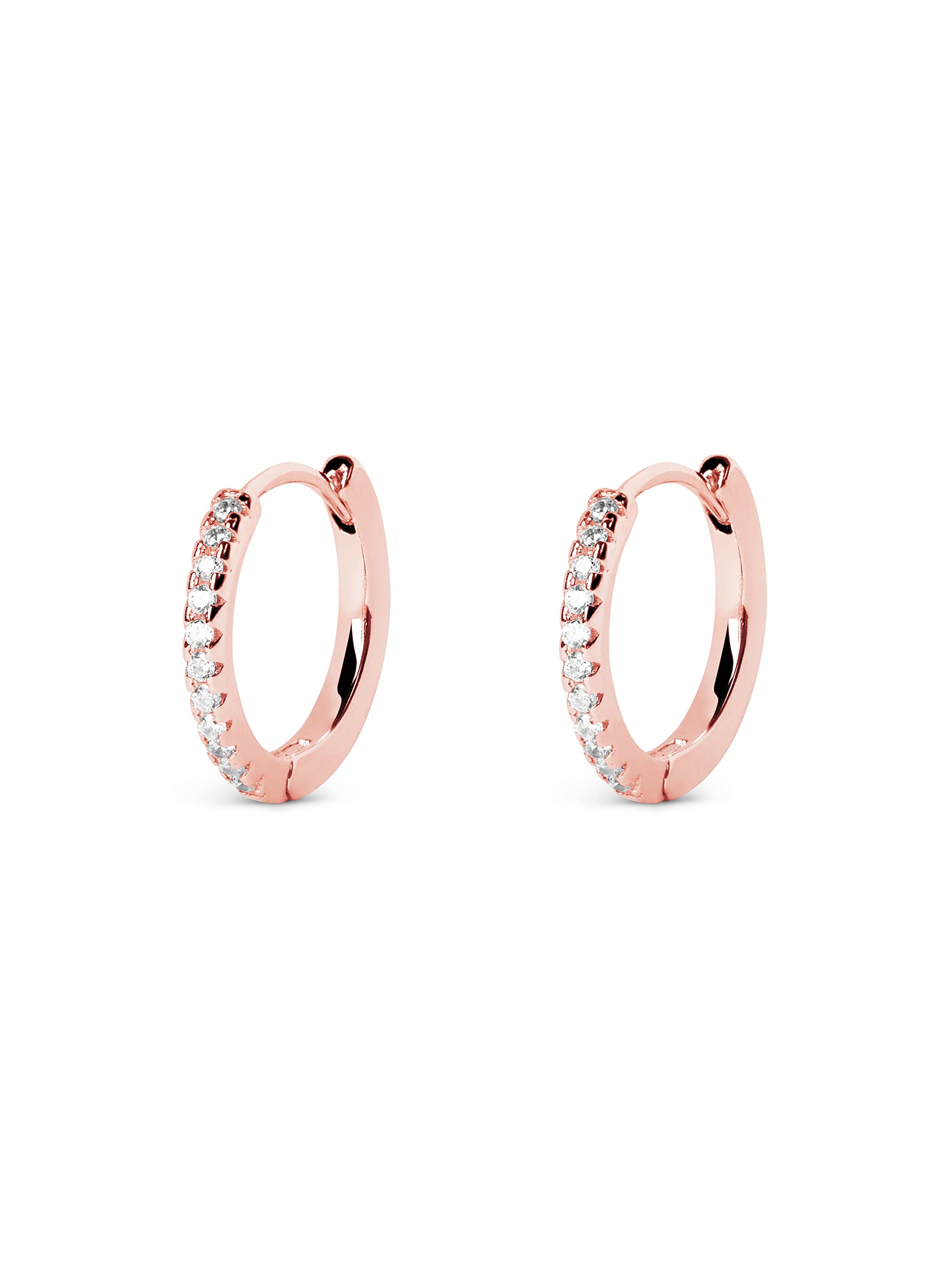 SINGULARU Pendientes Aro Cleo L - Pendientes en Plata de Ley 925 con Acabado Baño de Rodio, Oro u Oro Rosa de 18 Kt. - Pendientes de Aro Talla L con Cierre Congo - Varias Tallas - Joyas para Mujer