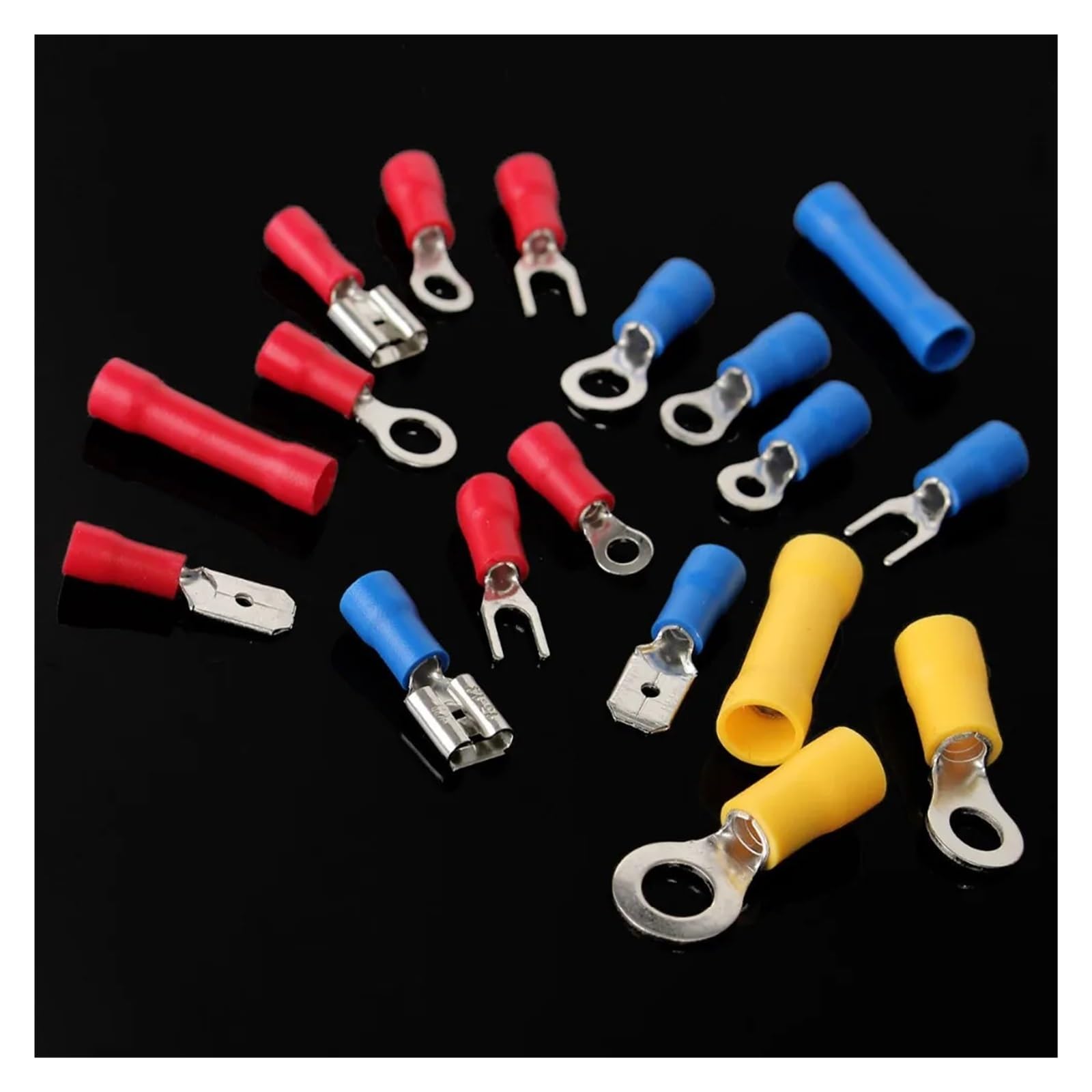 Kit de 1200 cosses Assorties et isolées for Fils électriques, cosses à, bagues Plates, 22-10 AWG