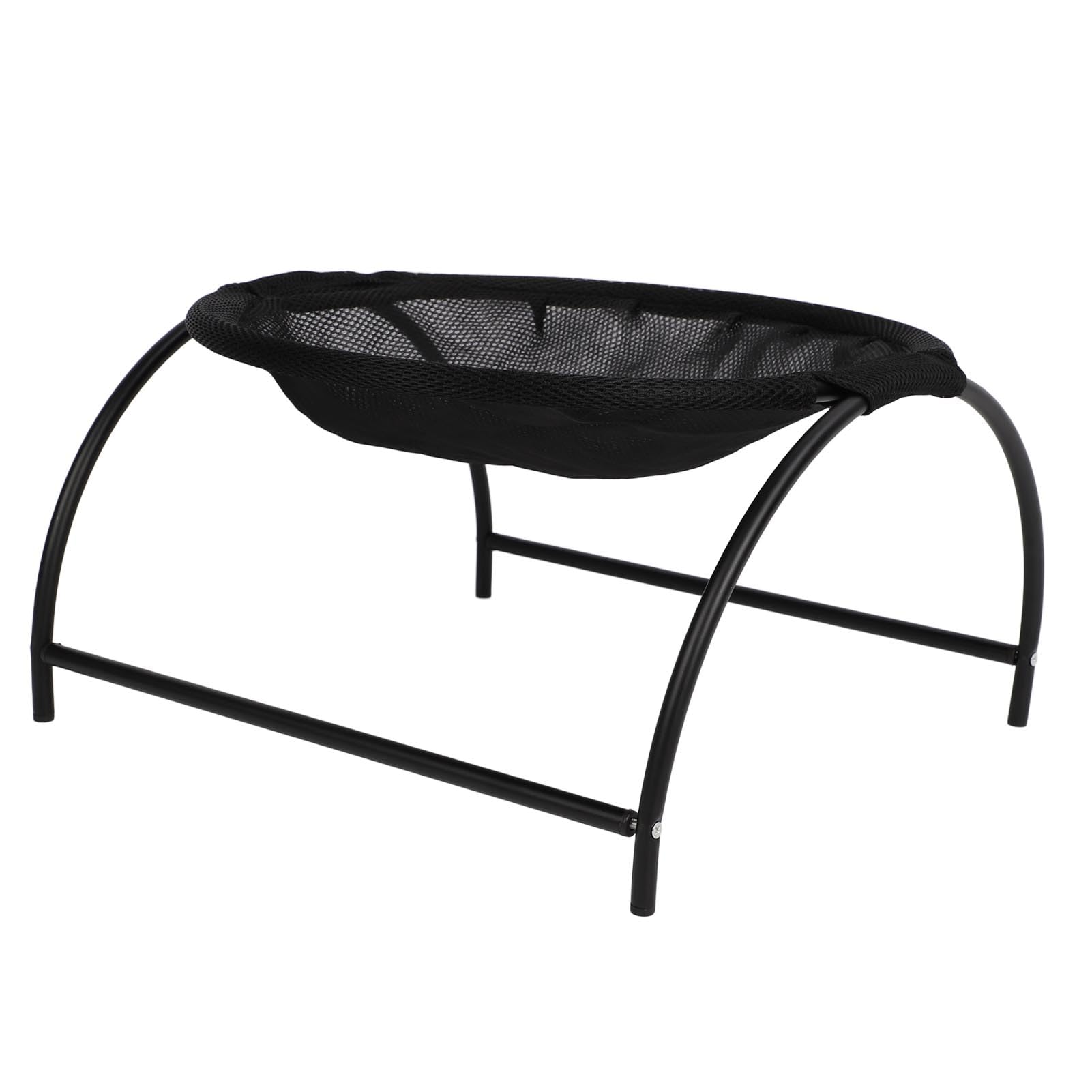 Tissting Raised Cat Hammock Bed, Comfortable Breathable Elevated Standing Kitty Sleeping Dog Pet Hammock Bed with Washable Mesh Protective Feet for Home Indoor (Mesh - Black)