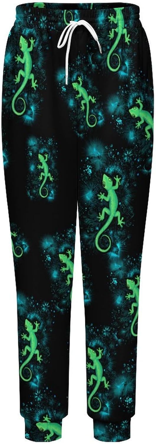 Funny Gecko Graphic Casual Men's Sweatpants Lounge Pant 4X-Large