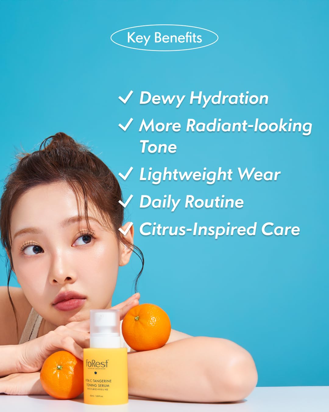 FOREST Vita C-Tangerine Toning Serum 1.69 fl. oz vitamin serum enriched with Mandarin Extract Niacinamide 5 Panthenol and Glutathione infused Vitamin Capsules for Glow Boost, Korean Skin Care - Image 4