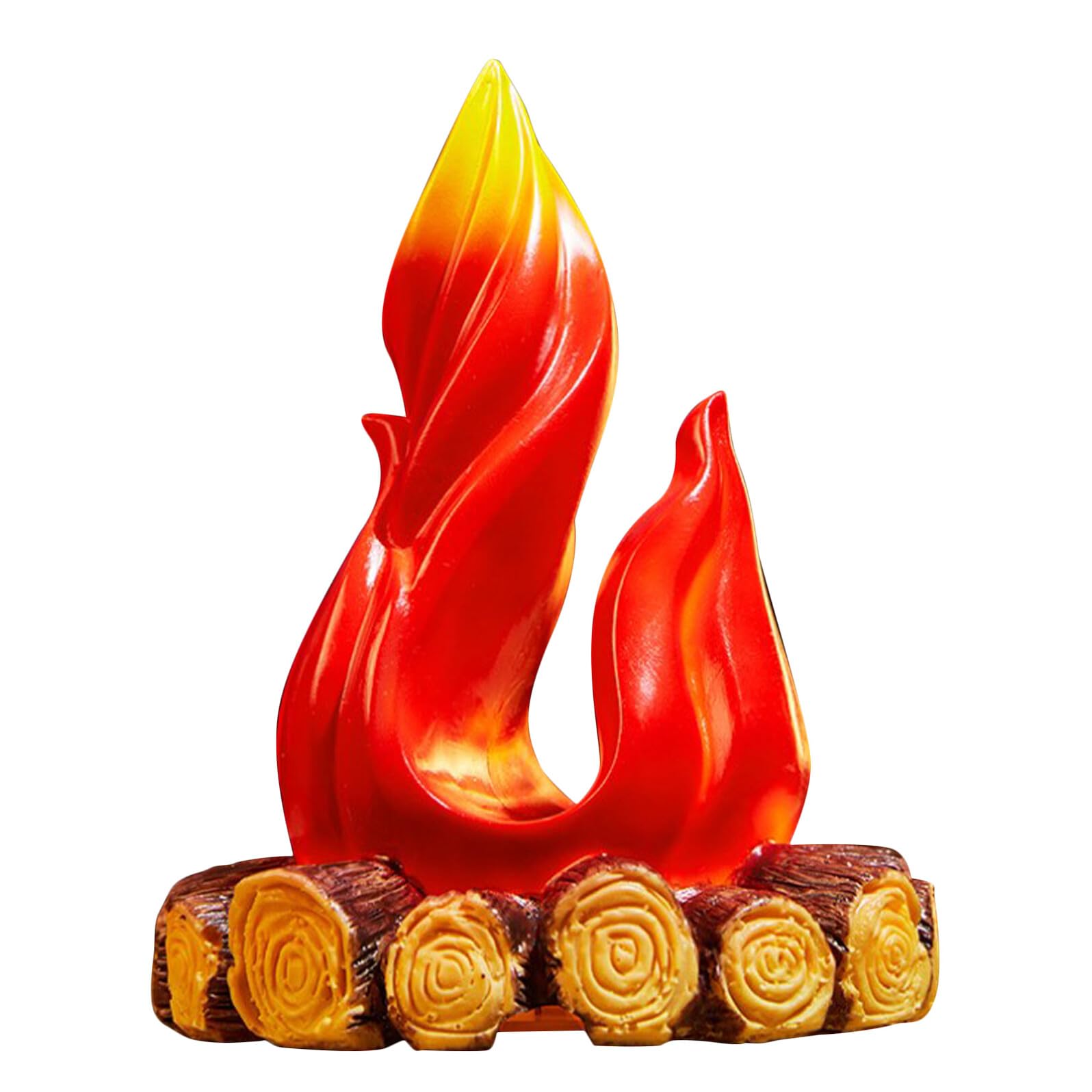 3d-feuerlampe mit Holzkohleflamme, Rot, für Weihnachtsdeko