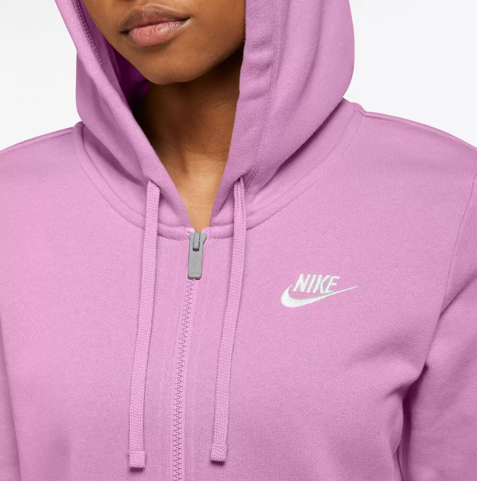 Nike Women's Sportswear Club Fleece Full-Zip Hoodie, Beyond Pink3
