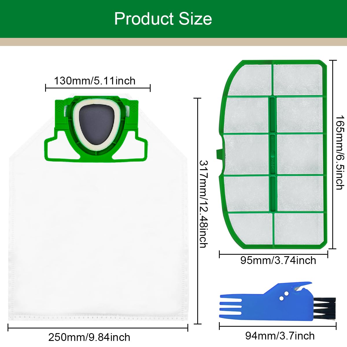 Amazon.co.jp: EATBALE 対応Vorwerk Kobold VK200 FP200 5 層マイクロ