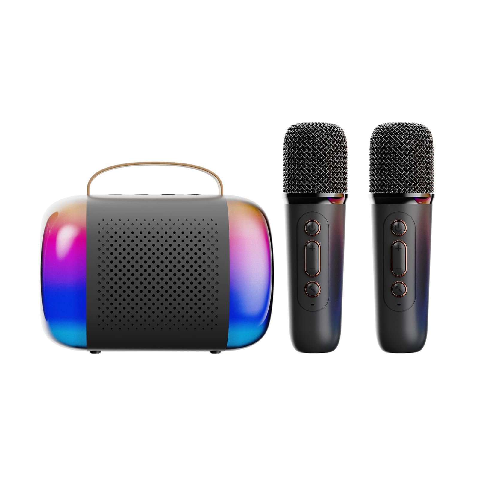 Macchina per karaoke per bambini, 2 microfoni, altoparlanti, suono con luci a LED, per ragazze e ragazzi, compleanno, famiglia, intrattenimento, karaoke