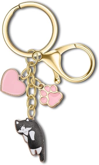 Dabihu Funny Animal Lovers Keychain Gifts for Dog Cat Duck Flamingo Raccoon Lovers Sarcastic Gag Funny Keychain Gift Bag Charms