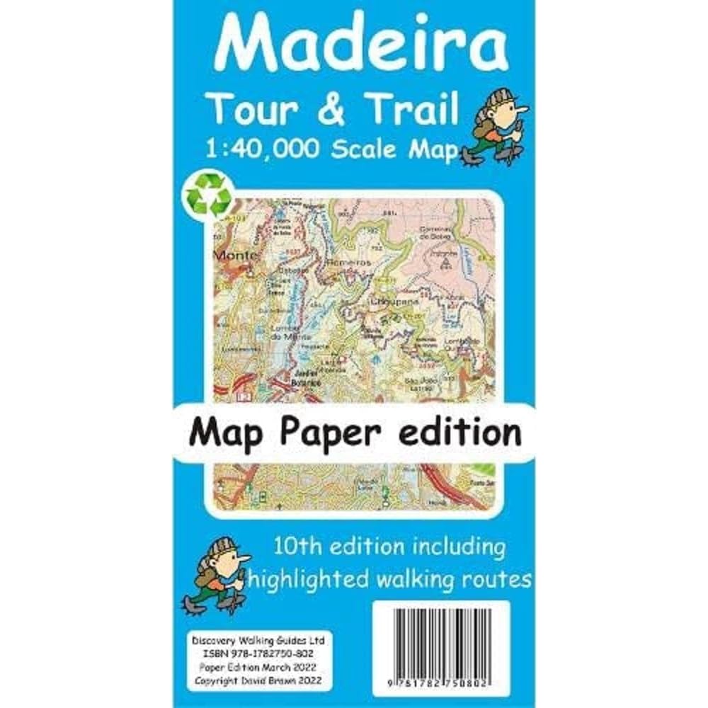 Madeira Tour and Trail Map paper edition by David Brawn - 9781782750802