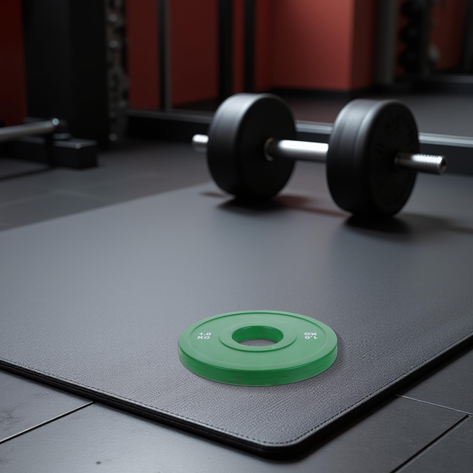 Disco de Peso Tecnología de Reducción de Ruido de 1kg Recubierto de Goma Resistente para Entrenamiento de Fuerza y Levantamiento de Pesas