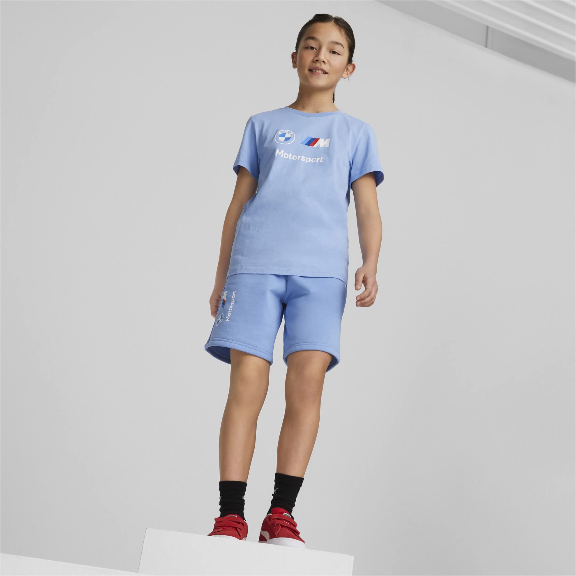 PUMA Unisex dziecięca standardowa koszulka z logo BMW M Motorsport Essentials