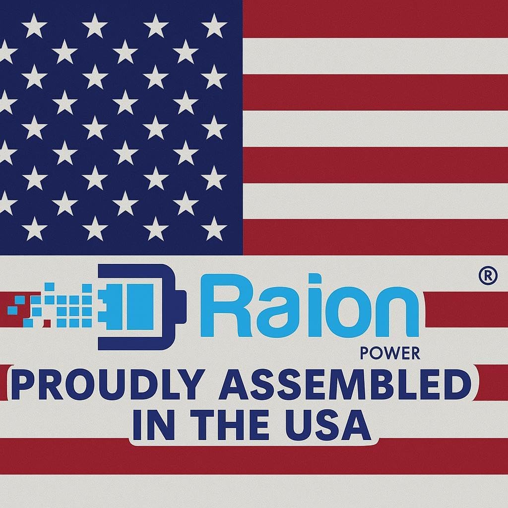 Raion Power 12 V 14Ah Sealed Lead-Acid (SLA/AGM) Replacement Battery – Maintenance-Free, Non-Spillable – Compatible with Parmak 902, MAG12SP & MAG12 SP Solar Electric Fence Systems