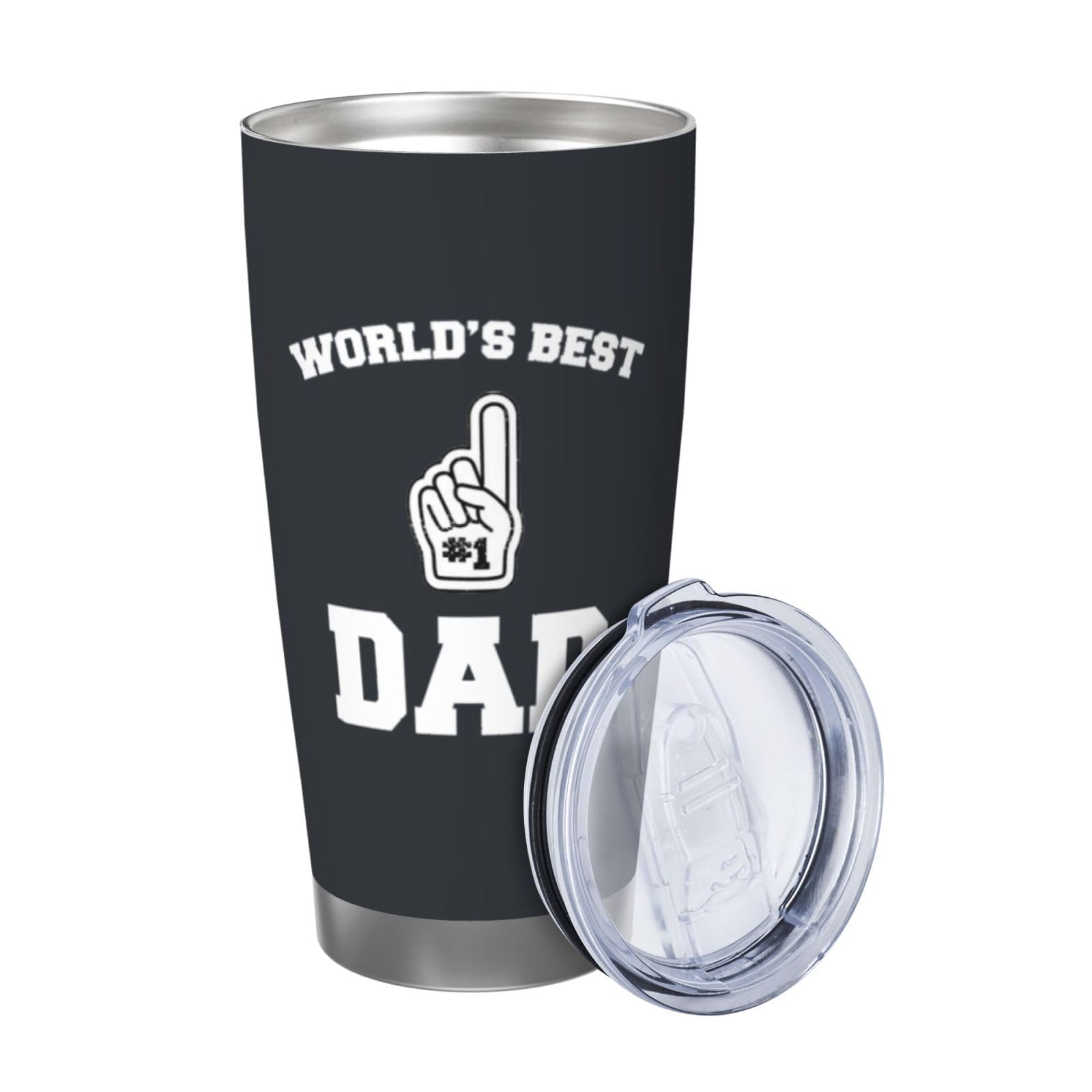 Xinvast World Best Dad Coffee Tumbler Stainless Steel Travel Mugs for Father Men Husband 20 Oz,Daddy Birthday Gifts from Daughter Son Wife,Coffee Cups 20 Oz