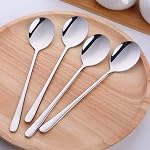 10Pcs Flatware Sets, Silver Spoons and Forks Set, Stainless Steel Dinner Spoons and Dinner Forks, Services for 5