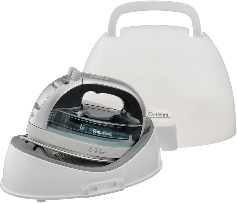 NI-QL1100L Cordless Steam/Dry Iron, 1500W Wide Stainless Steel Plate, Silver/Light Blue