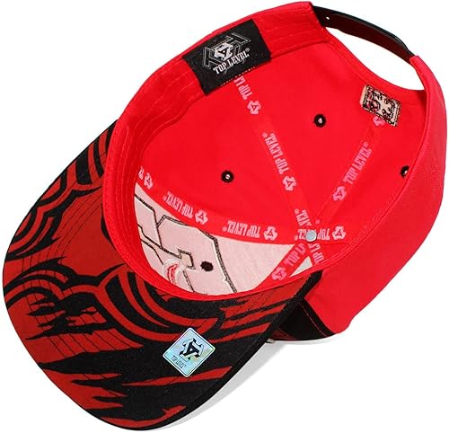 Miniatura 6 de 4350 DISTRICT Gorra ajustable de algodón Snapback para hombre (N21BUL17 REDBLK), Bull Legend_red Negro