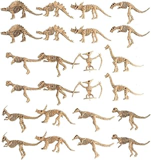 Hileyu 24 Packs Dinosaur Skeleton Dinosaur Fossils Assorted Dinosaur Fossil Skeleton Figures Kids Toy, Educational Simulated Dinosaur bones Toy Dinosaur Gift Set
