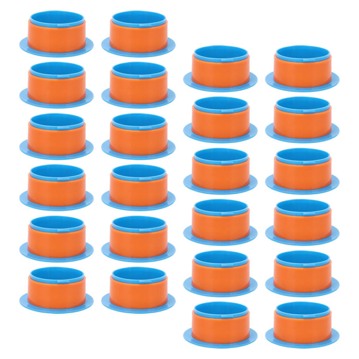 Dévidoir Film Étirable Bleu en Pp Poignée Sécurisée, Lot de 24 Pièces pour Palettes, Entrepôts et Logistique, Améliore Efficacité D'emballage