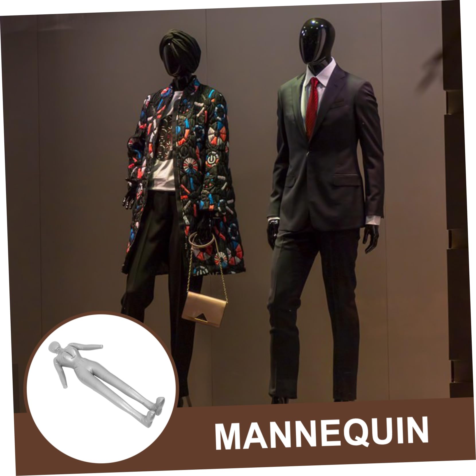 Maniquí de Exhibición de Ropa Inflable de PVC Plata