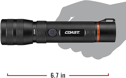 Miniatura 12 de Coast Linterna LED recargable impermeable G60R de 1000 lúmenes, paquete de 2