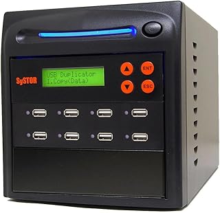 1 to 7 USB Duplicator & Sanitizer 2GB/Min - Standalone Multiple Flash Memory Copier & Storage Drive Eraser, Copy Speeds Up to 33MB/Sec (SYS-USBD-7)