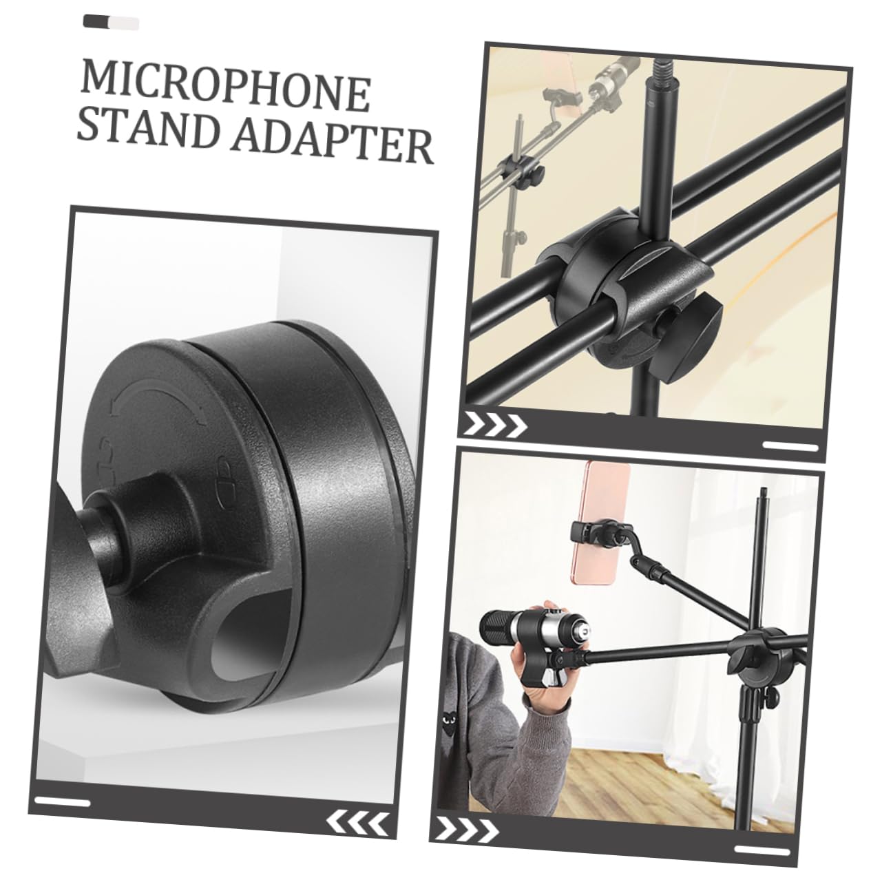 Abaodam 4 Piezas Soporte De Micrófono Barra Transversal Brazo De Micrófono Adaptador De Brazo De Micrófono Soporte De Micrófono Accesorio De Micrófono Brazo De Micrófono