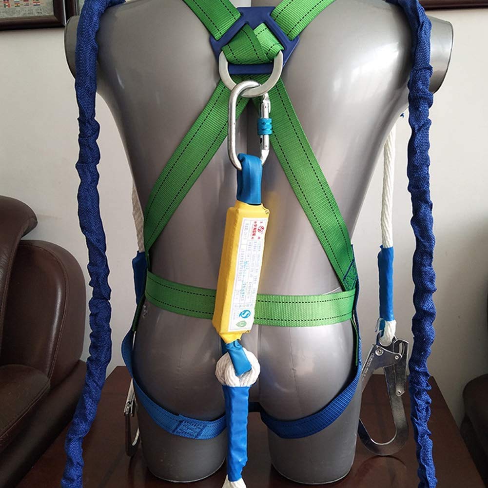 SwaYve Arnés Seguro de Cuerpo Completo, Cinturón de Seguridad para Trabajos Aéreos Arnés de Escalada, Industria de Protección Contra Caídas Cinturón de Seguridad de Protección Contra Caídas Arnés de C