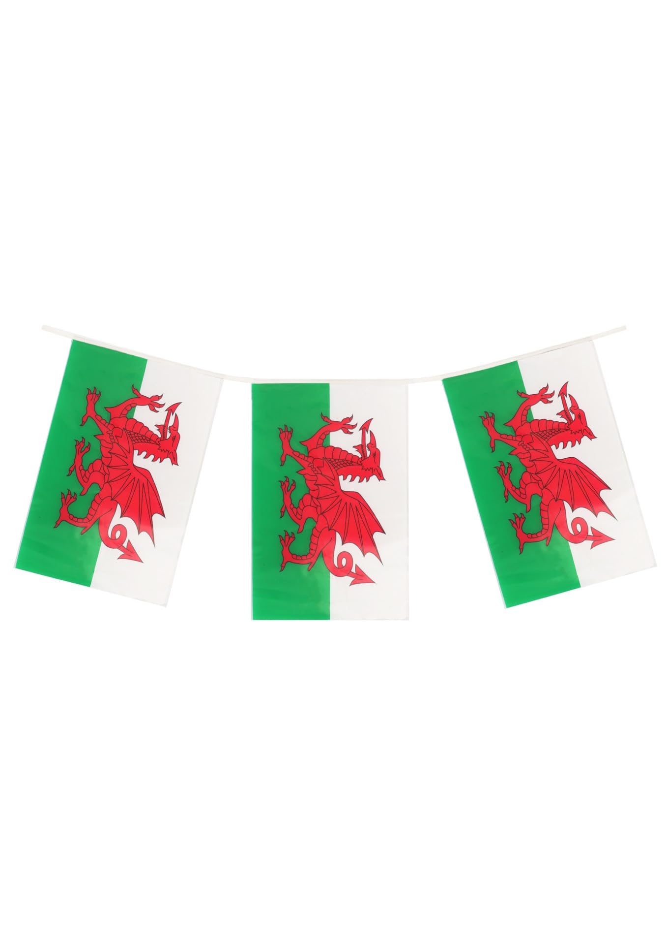Henbrandt 24 x Welsh Party Bunting with 20 Flags 10M / 33ft Wales St David’s Day Bunting Red Dragon Rugby Six Nations Euros Football Championship World Cup Garland for Home Pub BBQ Decorations