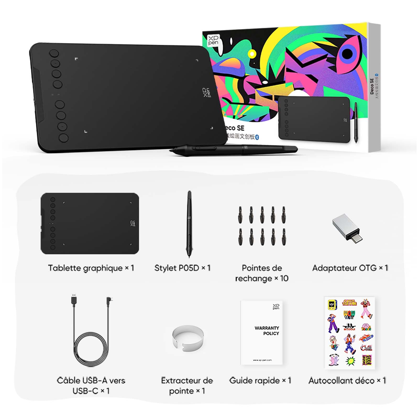 XPPen Deco MIni7W v2 (Édition 2026) Tablette Graphique sans Écran Bluetooth 5.0, Tablette Graphique Dessin 7 Pouces avec Stylet 16K, 8 Raccourcis, Convient aux Amateurs de Dessin et aux Débutants