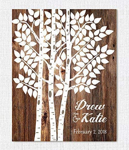 Wedding Sign - Personalized Wedding Gift - Wedding Decor - Wedding Tree Guest Book Alternative