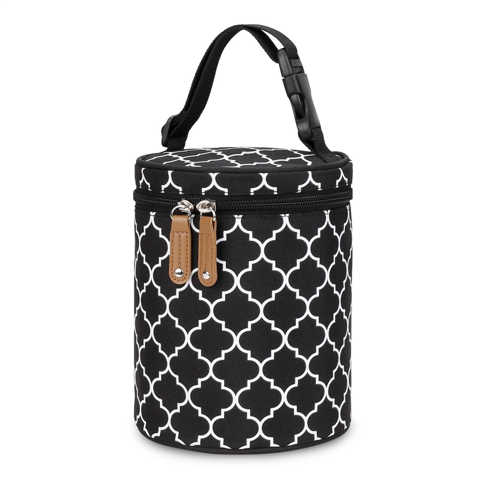 Insulated Bottle Bag - Breastmilk Cooler Bag | Portable Bottle Carrier | Round Thermal Bottlê Bág with Handle, Leakproof Waterproof Storage for Nursing Mother Daycare Travel, Keeps Food Fres