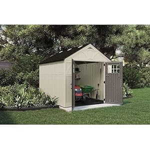 Suncast 8' x 10' Heavy-Duty Resin Tremont Storage Shed, Sand Suncast 8 x 10 Heavy Duty Resin Tremont Storage Shed Sand