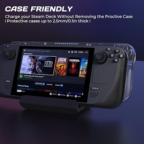 Miniatura 3 de MEPATEM Soporte de base de plataforma de vapor base de muelle para consola de cubierta de vapor accesorios de cubierta de vapor con cable USB-C de