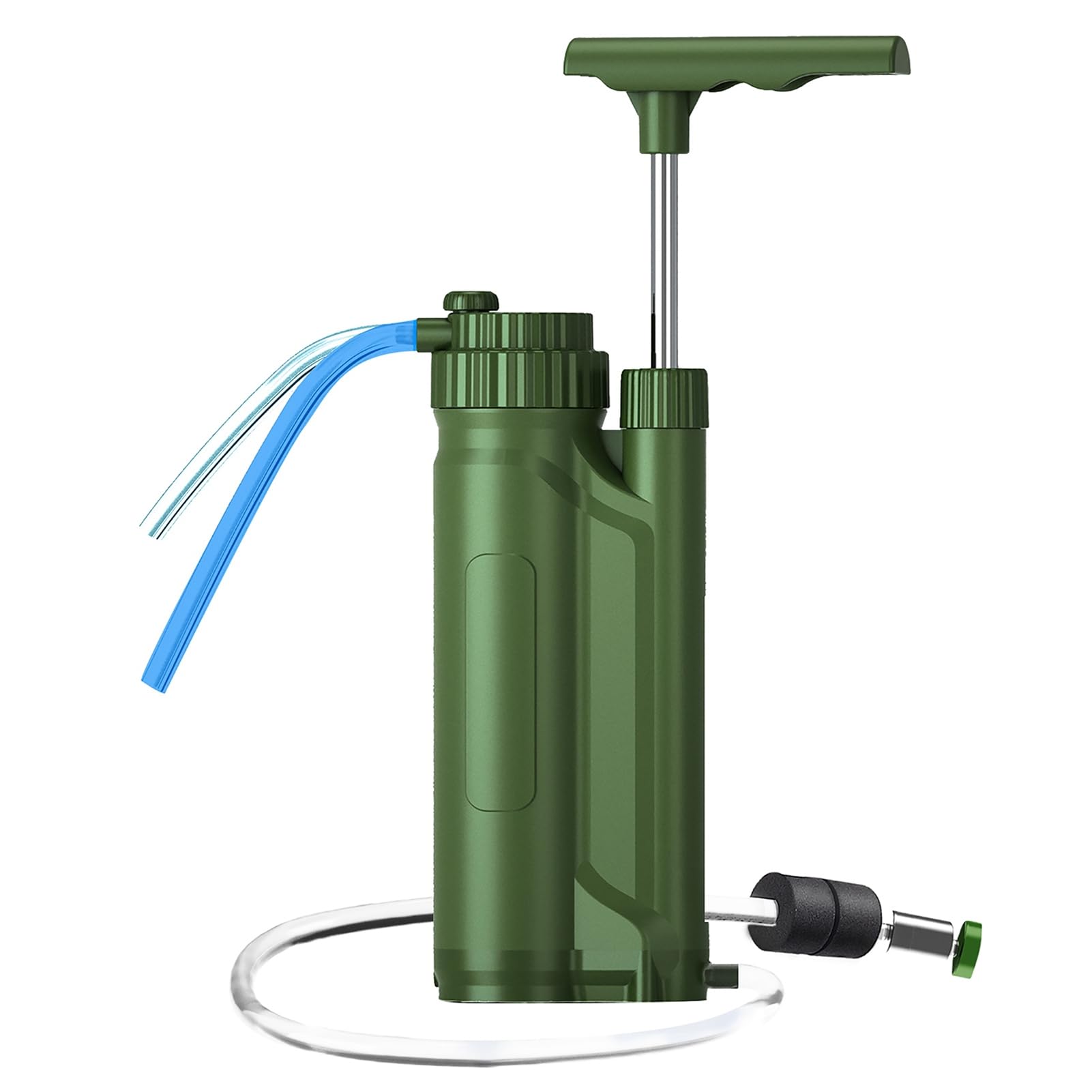 Bomba de Filtro de Agua Portátil, Sistemas de Purificación de Agua para Exteriores de Membrana UF con Vida útil de 8000L Caudal Rápido para Acampar Senderismo Mochilero (Filtro UF)
