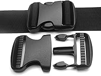 Vista 14 de CooBigo Paquete de 5 Hebillas de liberación lateral de 3/4" ajustables dobles, 4.5 m de correa de nailon de 3/4" de PP para camping al aire libre