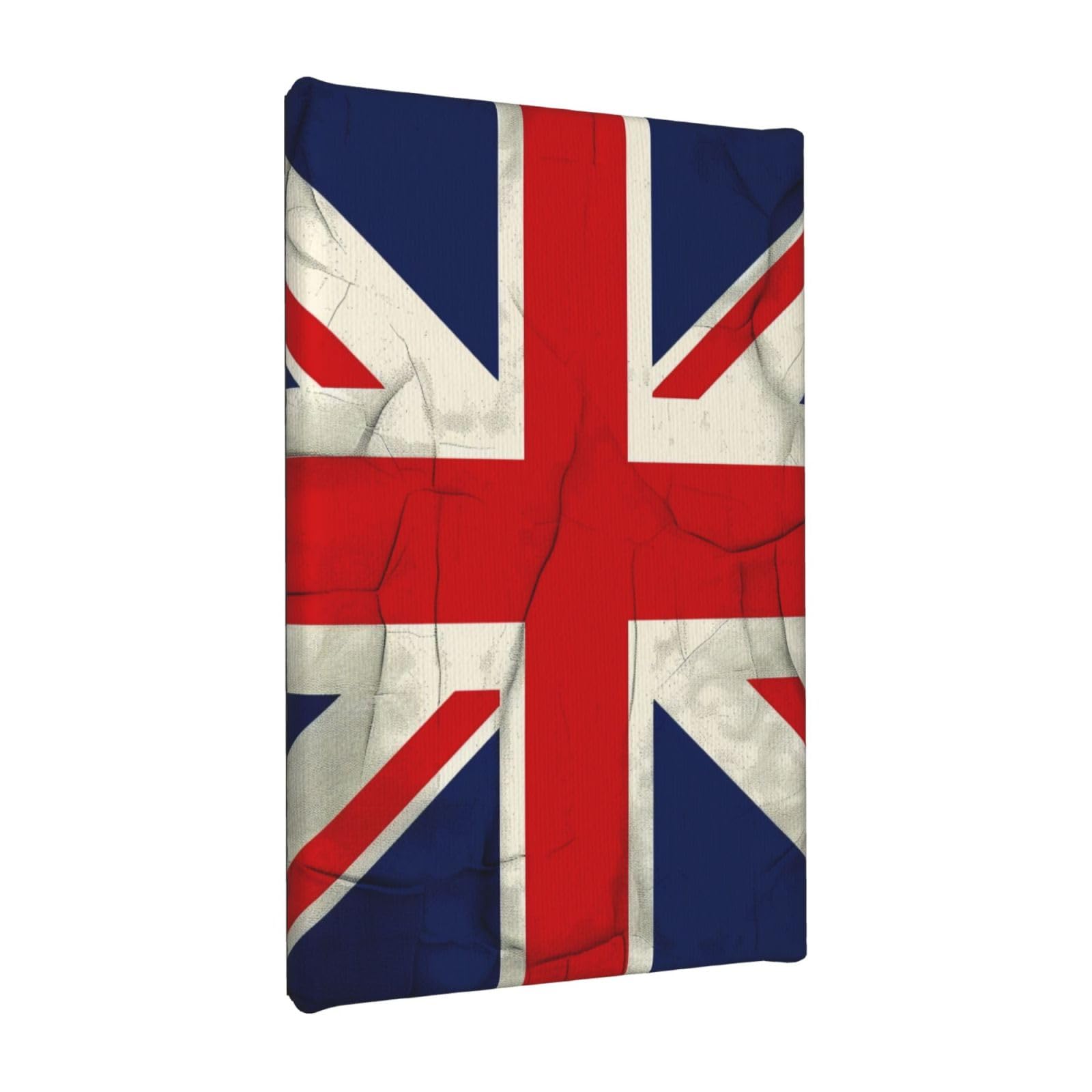 YKLJG UK Flag Printed Wall Art Canvas Painting 20x30 CM Wooden Framed Picture Painting Artwork Prints for Bedroom Kitchen Home Office Decor