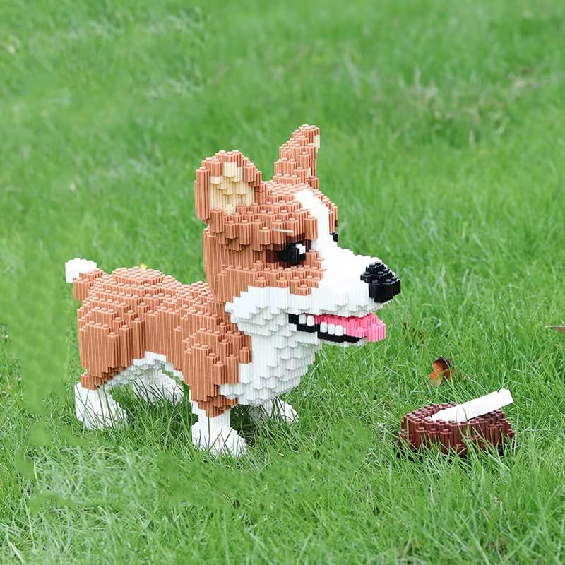 Miniatura 3 de Animal Corgi Dog and Food Micro Building Blocks Set (1860PCS) Regalo para adultos y niños