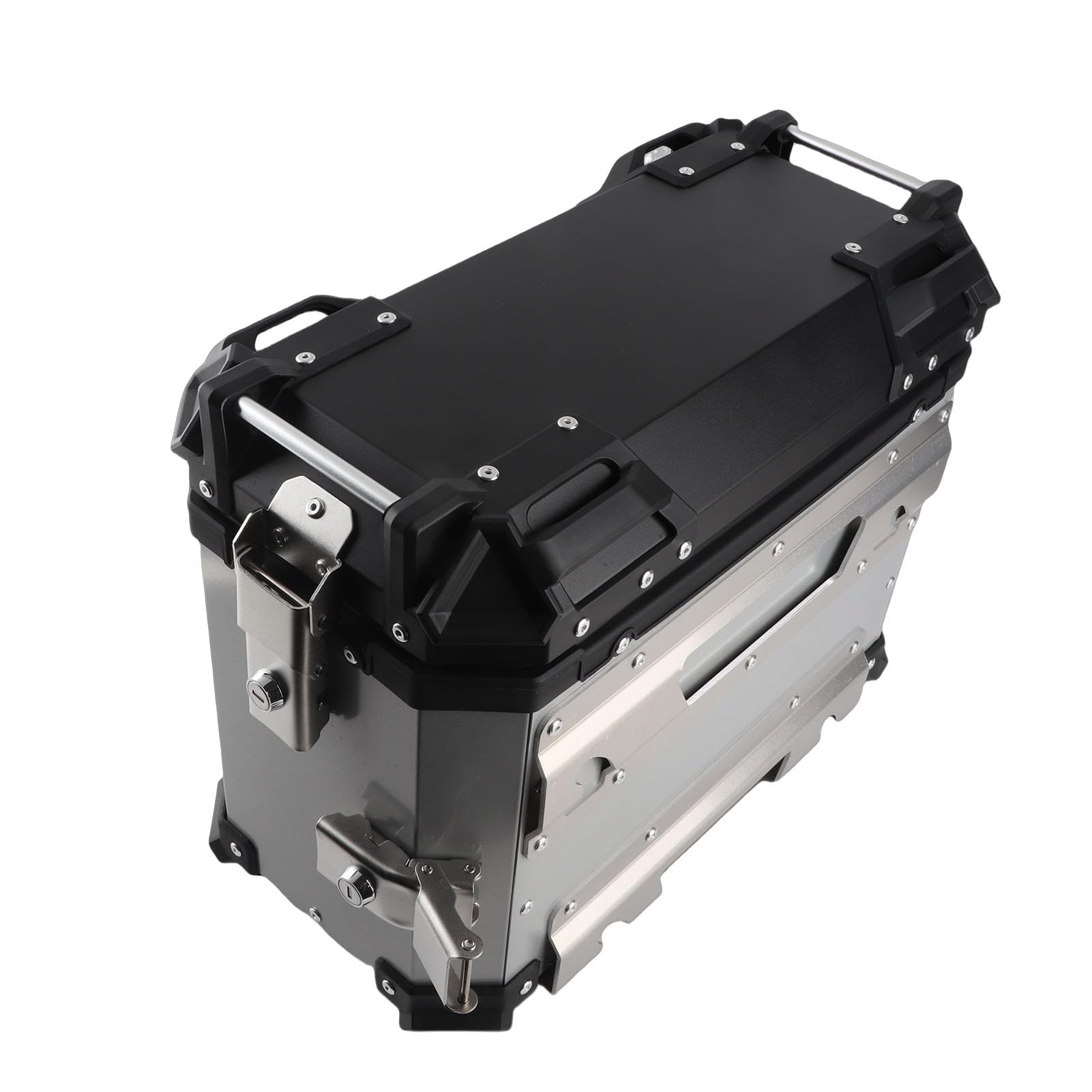 Acouto Kufer Boczny Motocykla ze Stopu Aluminium o Dużej Pojemności 35L, 2 szt. Twardego Sakwy z Zamkiem i Uchwytem R Boczny Kufer Motocyklowy Pudełko do Przechowywania Motocykla Twarde Siodełko