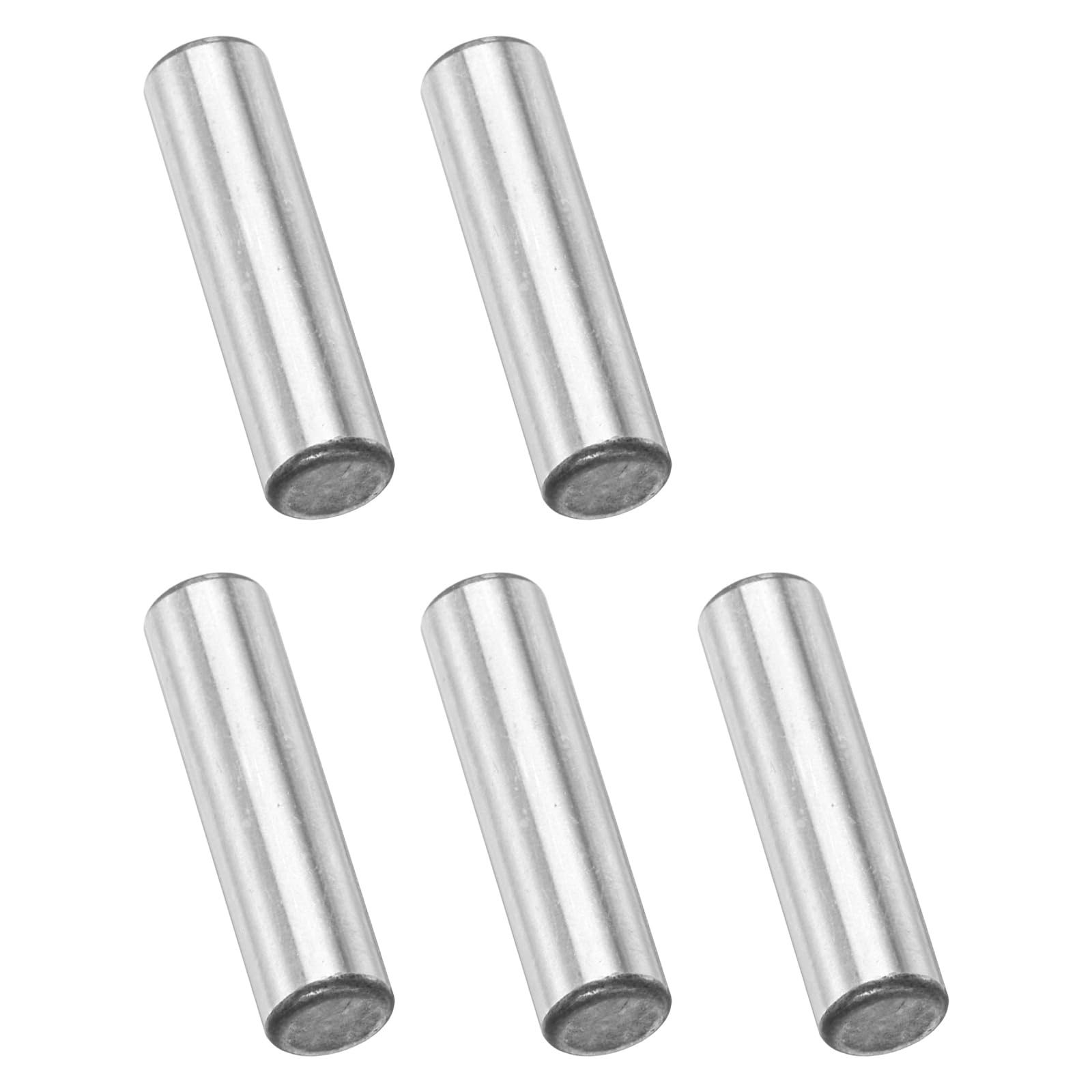 PATIKIL 5 Pcs Carbon Steel Dowel Pins, 1/4" x 1-1/4" Round Steel Metal Rods, Silver