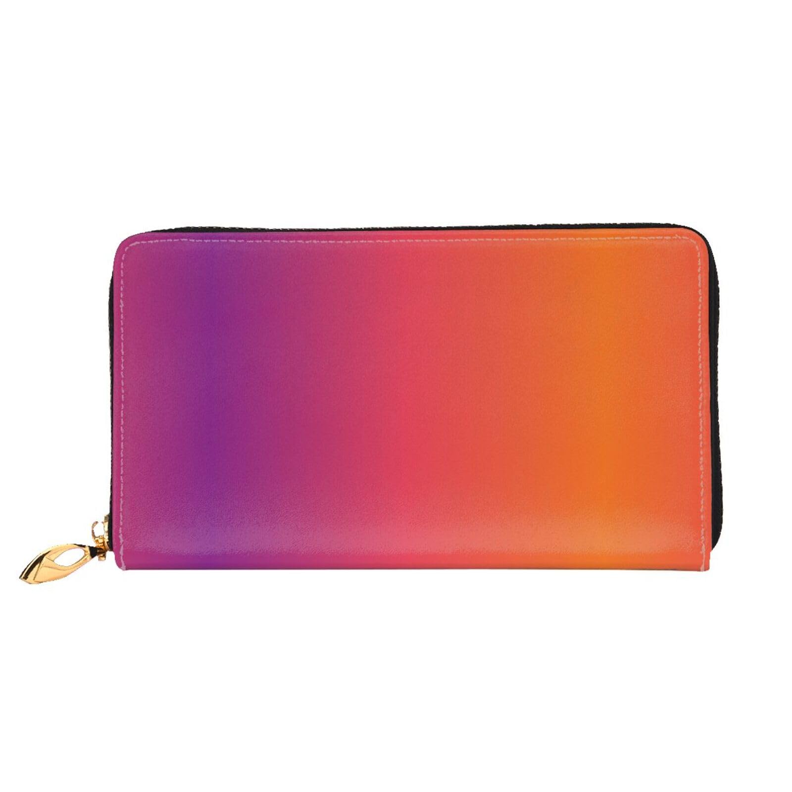 Cartera larga de piel con cremallera y patrón Roboflux, Cartera