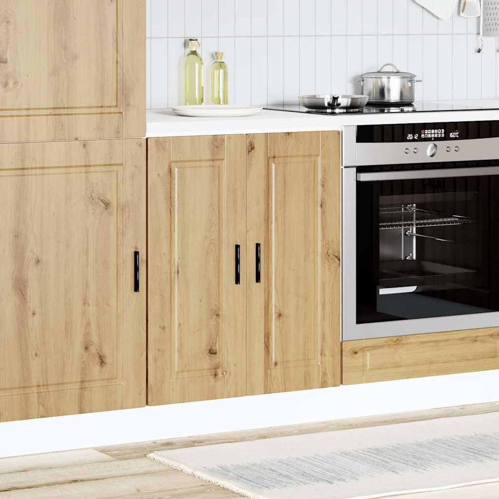 vidaXL Armoire de Cuisine Porto chêne Artisanal Bois d ingénierie