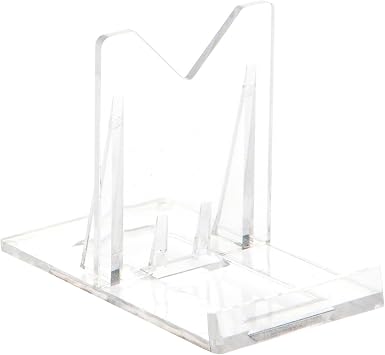 Plymor Clear Acrylic Sliding-Back Adjustable Display Easel, 2" H x 1.5" W x 2.625" D