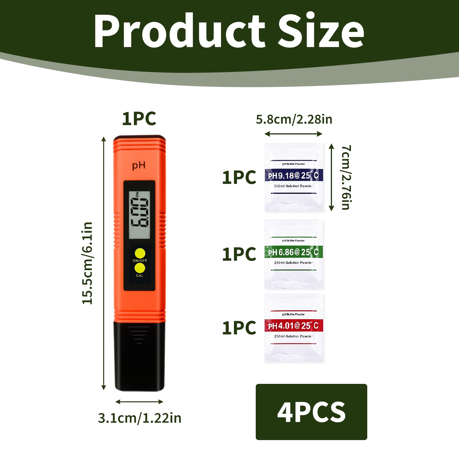 Professionelles digitales pH-Messgerät, pH Meter 0,00–14,00, hohe Genauigkeit 0,01, mit automatischer Kalibrierung, LCD-Display, tragbarer Wasserteststift für Aquarium, Pool, Spa, Hydrokultur