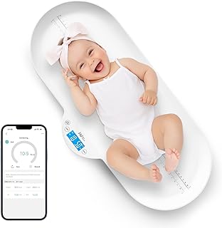 Smart Baby Scale, Pet Scale, Toddler Scale with App, Digital Weighing Scale for Newborn Infant Toddler Cat Puppy Animals with Auto Hold Function, LCD Display, Accurately Precision at ± 0.1oz（Smart）