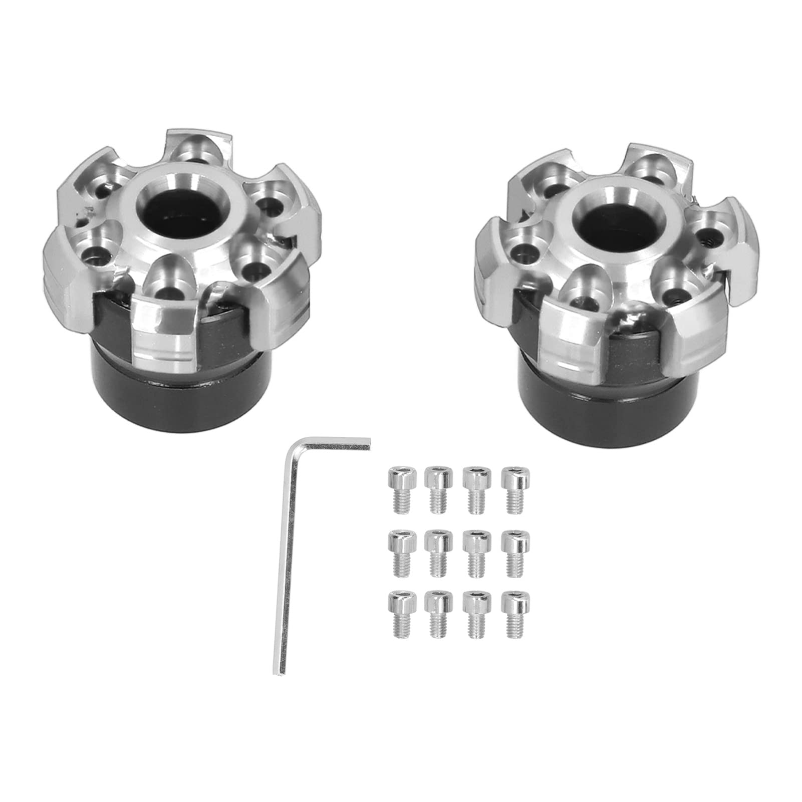 KKPLZZ Curseurs de Cadre de Fourche de Roue 2 Pièces, Protection contre les Accidents de Moto en Alliage D'aluminium CNC, avec des Performances Stables, pour Motos Universelles et Vélos (Argent)