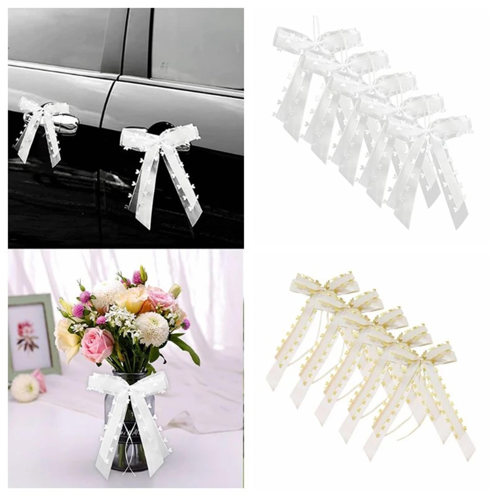 Amazon | 造花 枯れない花 30 ピース/ロット結婚式ちょう結びリボン弓