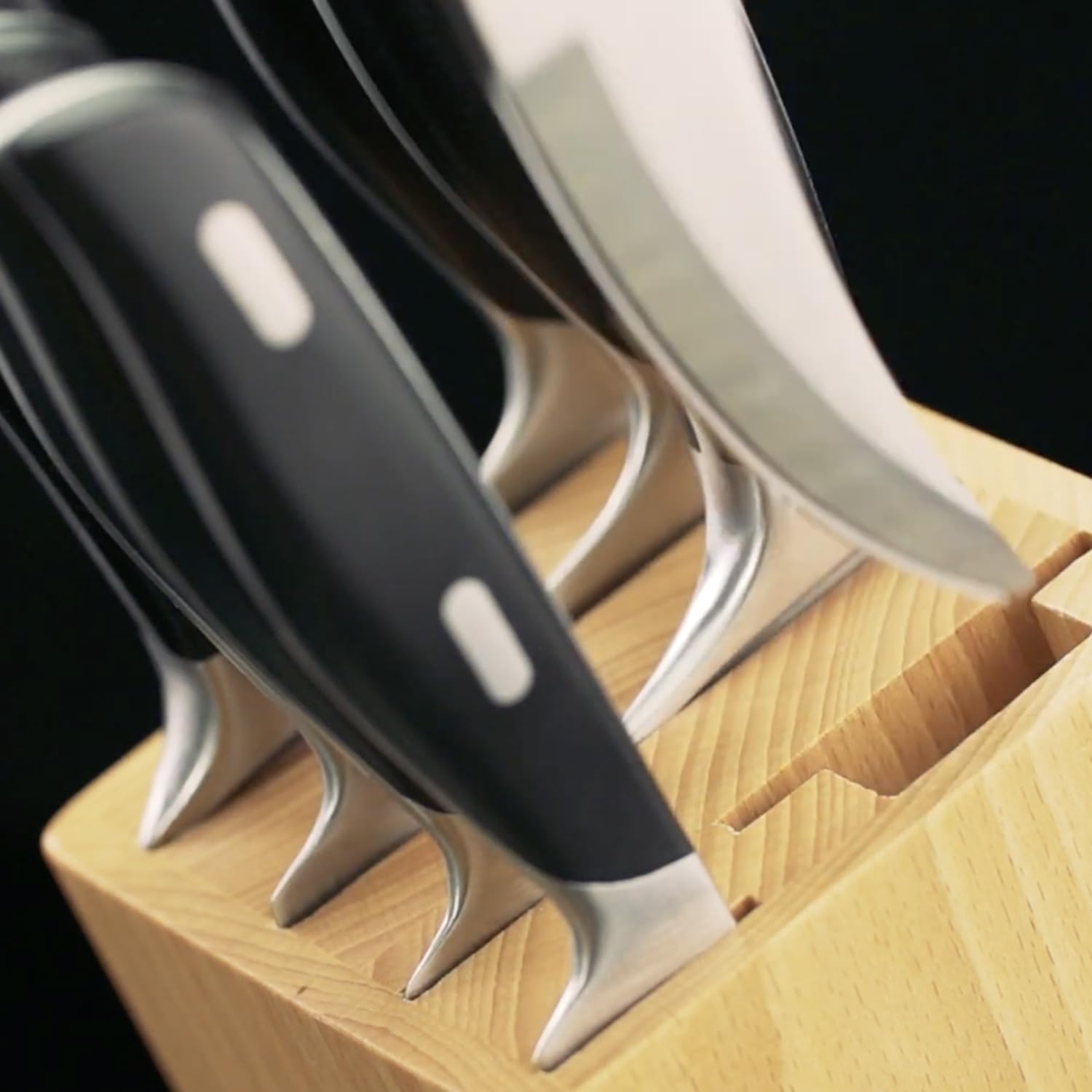 Tescoma Noblesse - Juego de 8 cuchillos y afilador de madera