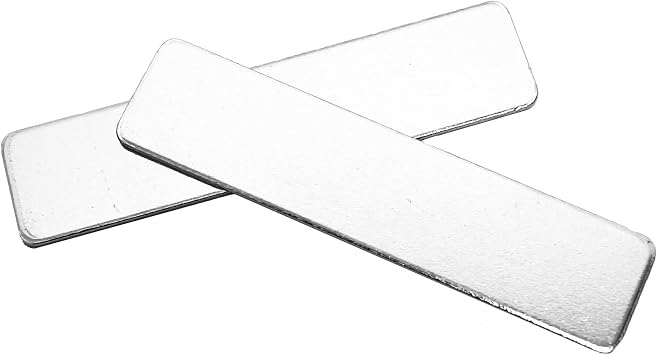 totalElement 60 x 14 mm Steel Plate, Blank Metal Strike Plates 200 Pack