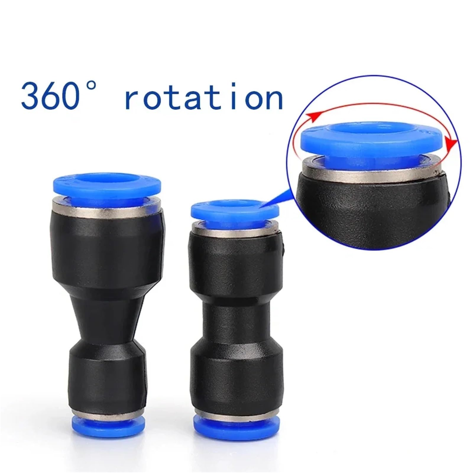 Tuyau d'air en plastique à connecteur rapide pneumatique PU PG 4 6 8mm 10mm 12mm 14mm 16mm, raccord rapide de gaz réducteur droit(PU-4)