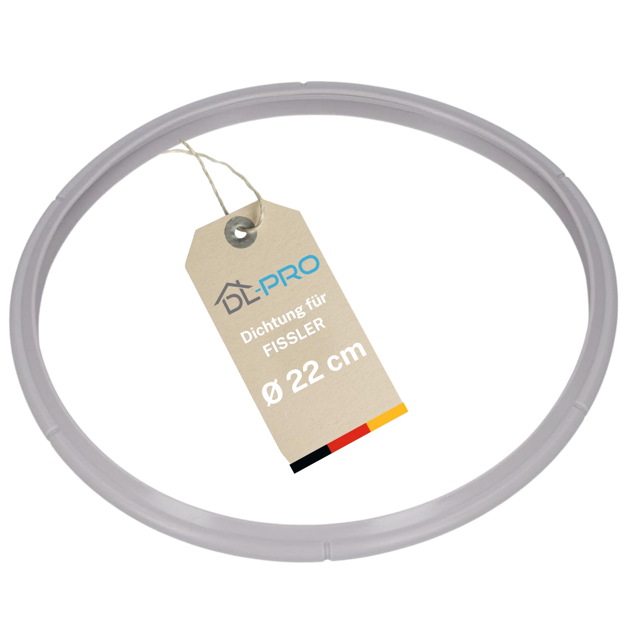 Dl-Pro Grey Sealing Ring 22 Cm Compatible With Fissler Blue Point, Vitavit Royal, Magic Line, Magic Comfort, Logic, Vitaquick Up To 2009, Replacement For 3866700201 3866700205